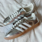Adidas Samba OG Silver Metallic Cracked Leather (W)